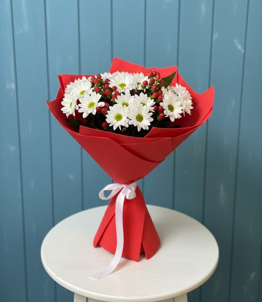 Букет цветов из: Хризантемы в Кубе