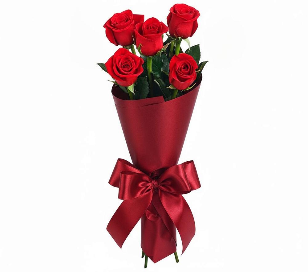 Букет 5 Красных роз Эдлесс Лав в Кубе