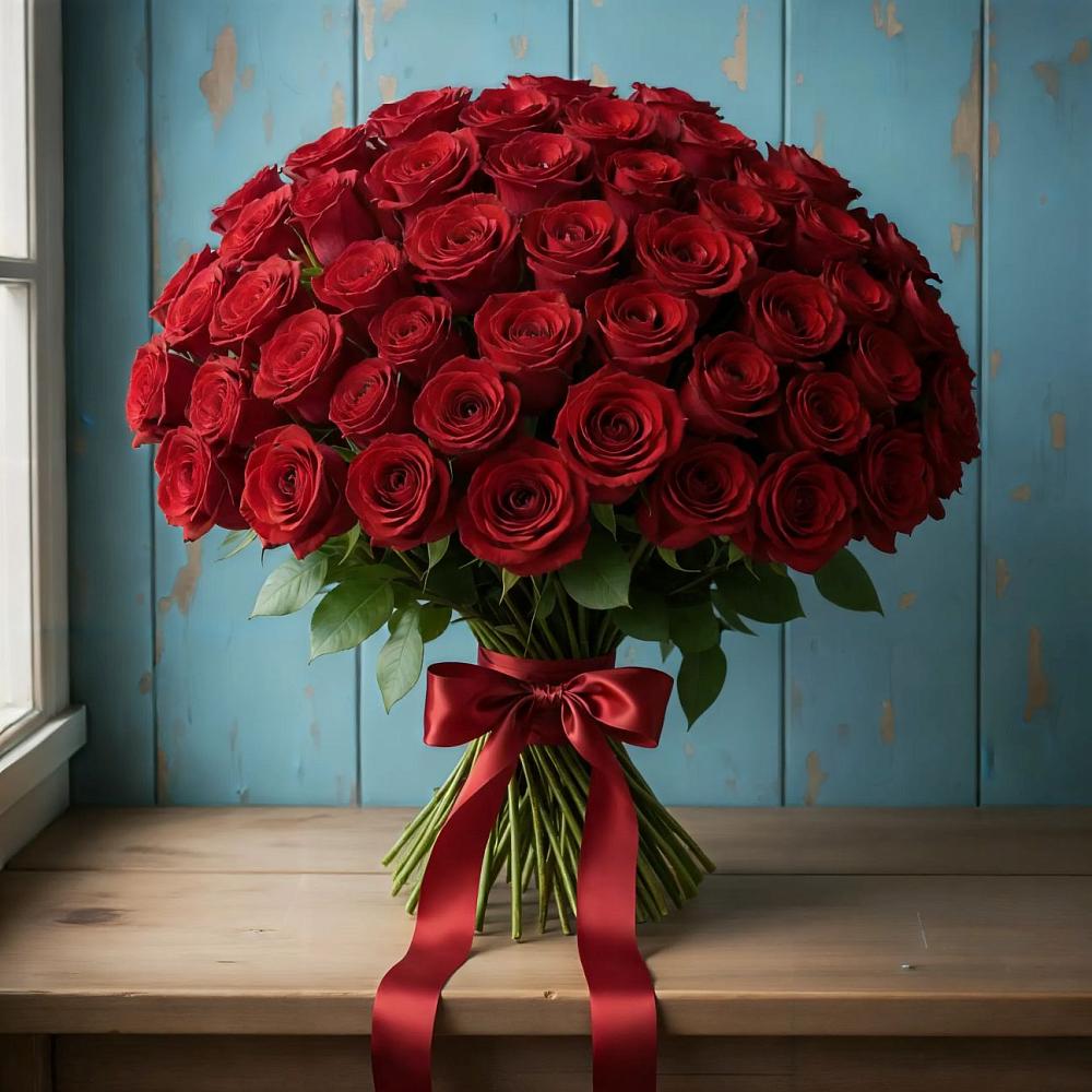 Букет Красные розы Блэк Меджик в Кубе