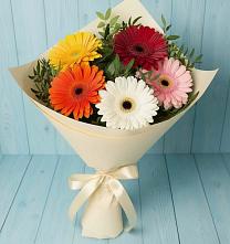 Букет цветов из:  Герберы в Кубе