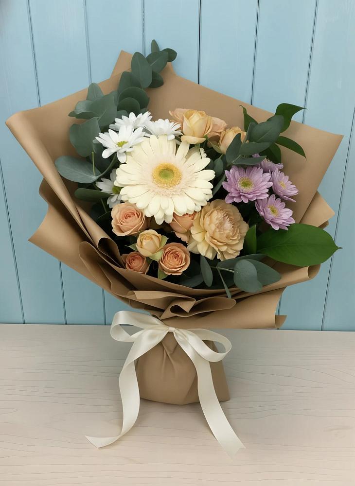 Букет цветов из: Герберы и Хризантемы в Кубе