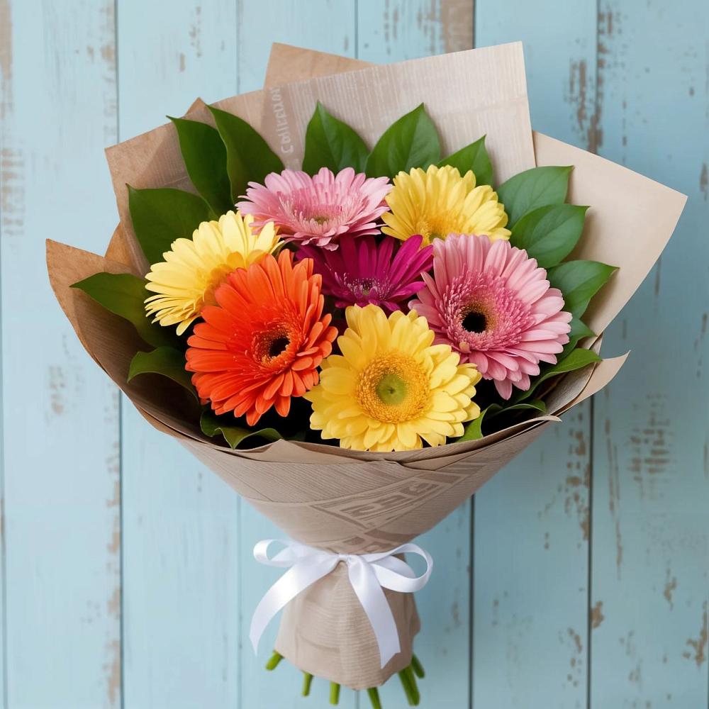 Букет цветов из: Герберы в Кубе