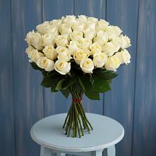 Букет 51 Белая роза Эдлесс Лав в Кубе