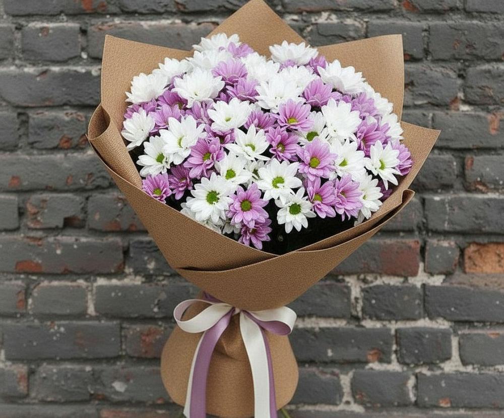 Букет цветов из: Хризантемы в Кубе