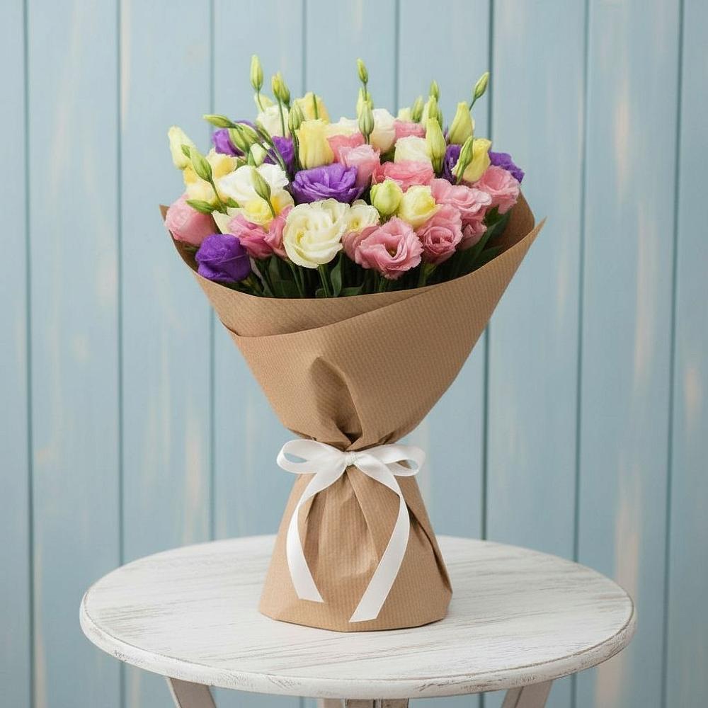 Букет цветов из: Лизиантусы в Кубе