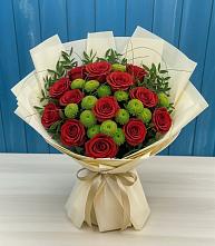 Букет цветов из:  Розы и Хризантемы в Кубе