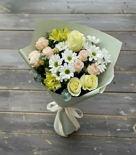 Букет цветов из:  Альстромерии, Розы и Хризантемы #REPLACE_PRED# Кубе