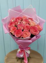 Букет 15 Розовых роз Равель в Кубе