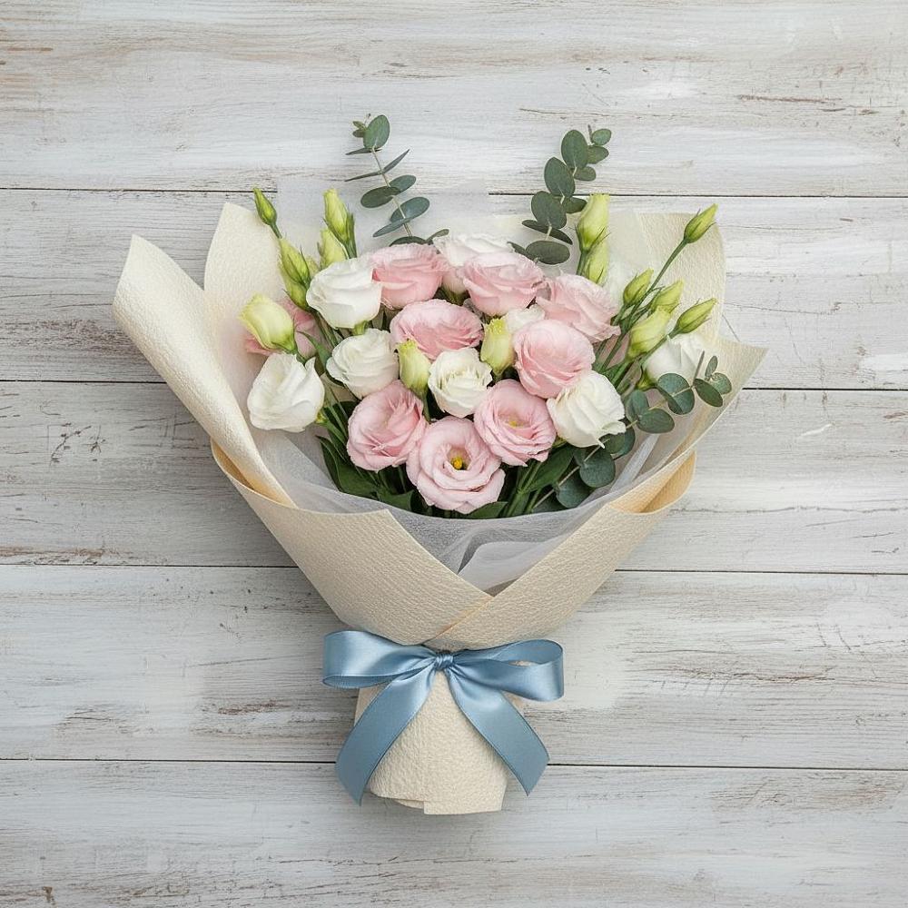 Букет цветов из: Лизиантусы в Кубе